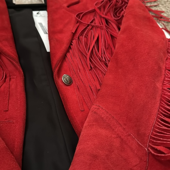 Incredible Vintage Red Suede Jacket - Picture 2 of 8